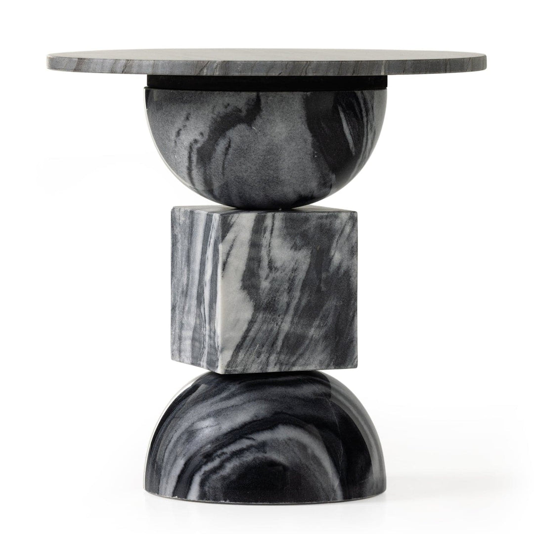 Neda End Table-Four Hands-FH-228902-004-Side TablesEbony Marble-5-France and Son