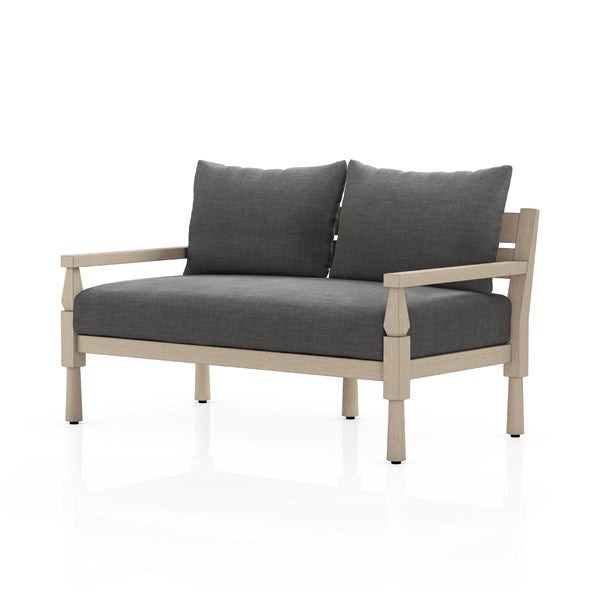 Waller Outdoor Sofa-Four Hands-FH-228972-001-Outdoor SofasCharcoal 56" - Washed Brown-Fsc-1-France and Son
