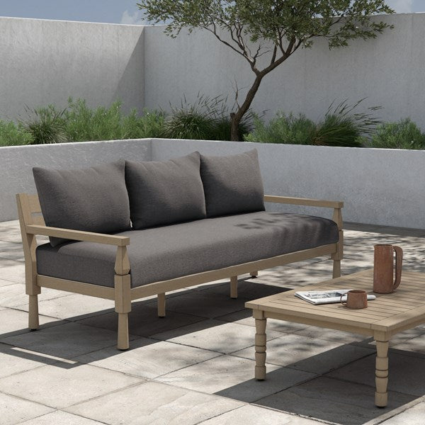 Waller Outdoor Sofa-Four Hands-FH-228972-001-Outdoor SofasCharcoal 56" - Washed Brown-Fsc-2-France and Son