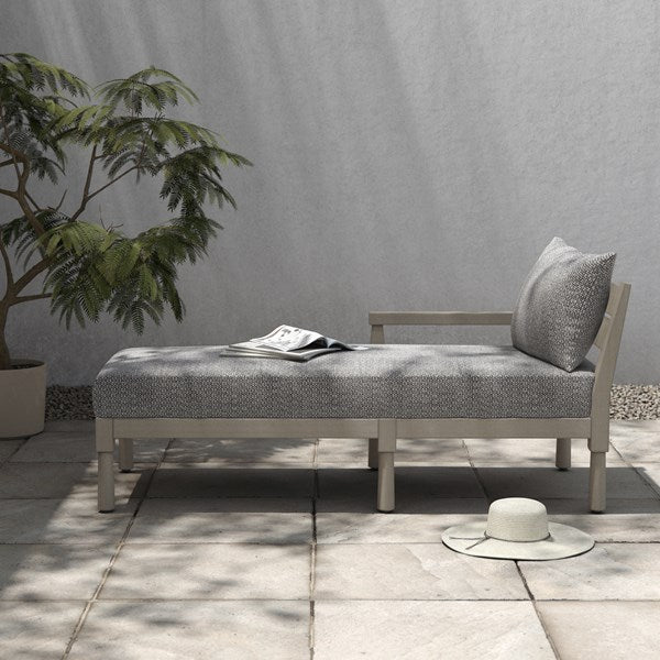 Waller Outdoor Chaise-Four Hands-FH-228978-007-Outdoor ChaisesFaye Ash/Weathered Grey-Left Arm Facing-2-France and Son