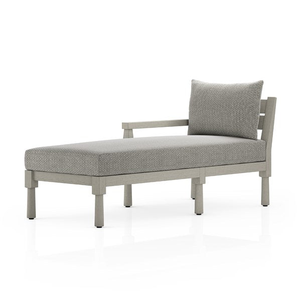 Waller Outdoor Chaise-Four Hands-FH-228978-007-Outdoor ChaisesFaye Ash/Weathered Grey-Left Arm Facing-1-France and Son