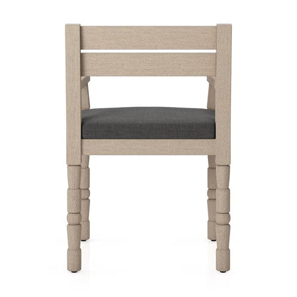 Waller Outdoor Dining Armchair-Four Hands-FH-228981-001-Dining ChairsCharcoal / Washed Brown-Fsc-5-France and Son