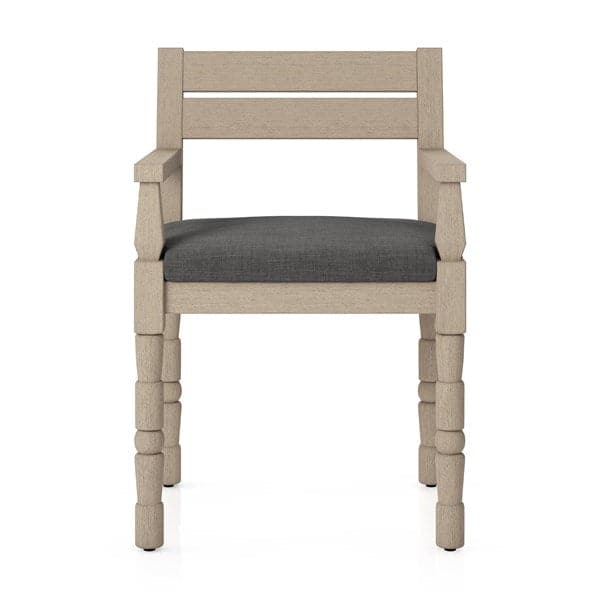 Waller Outdoor Dining Armchair-Four Hands-FH-228981-001-Dining ChairsCharcoal / Washed Brown-Fsc-3-France and Son