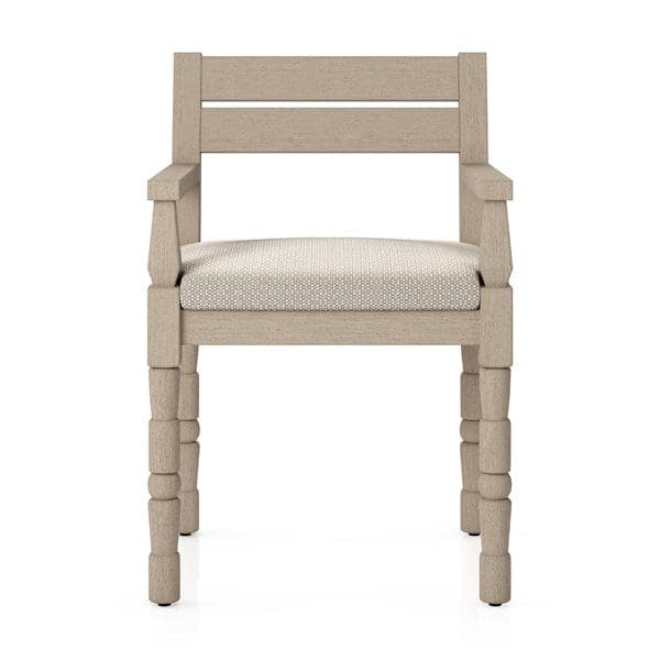 Waller Outdoor Dining Armchair-Four Hands-FH-228981-001-Dining ChairsCharcoal / Washed Brown-Fsc-7-France and Son