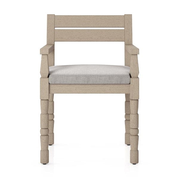 Waller Outdoor Dining Armchair-Four Hands-FH-228981-001-Dining ChairsCharcoal / Washed Brown-Fsc-11-France and Son