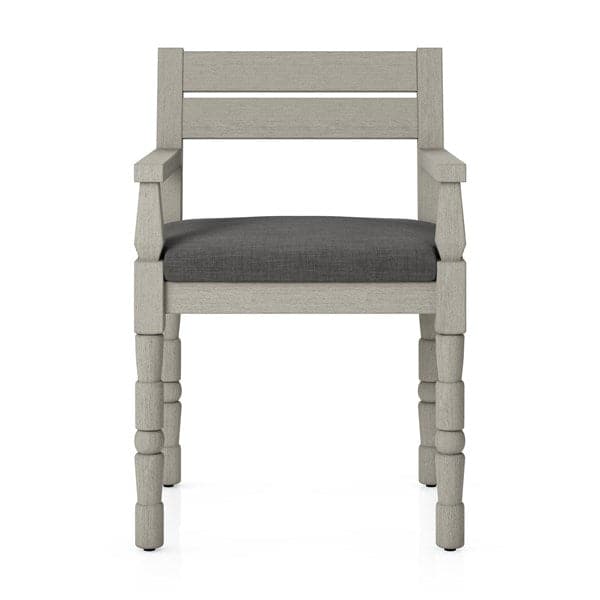 Waller Outdoor Dining Armchair-Four Hands-FH-228981-001-Dining ChairsCharcoal / Washed Brown-Fsc-27-France and Son