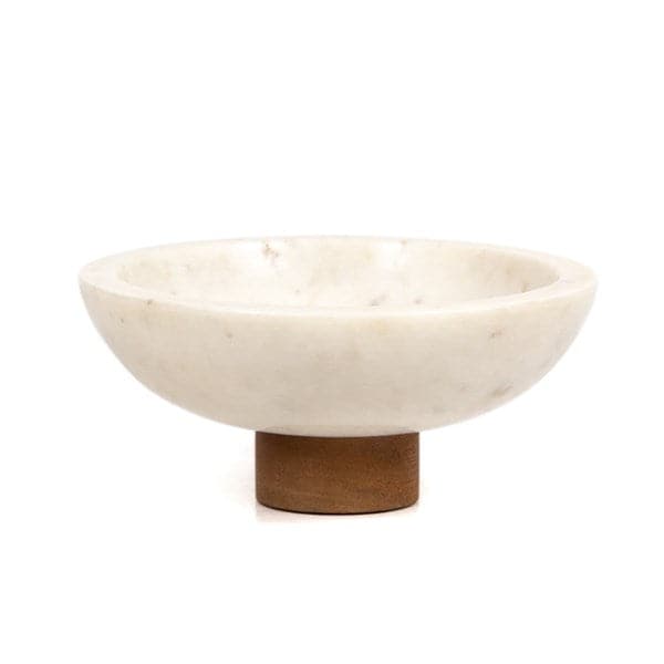 Lira Bowl-Four Hands-FH-229057-002-BowlsHoned White Marble-3-France and Son