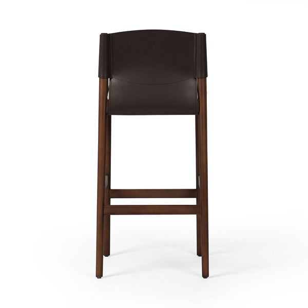 Lulu Bar & Counter Stool-Four Hands-FH-229165-003-Outdoor Bar StoolsBar Stool-Saddle Leather Blend-15-France and Son