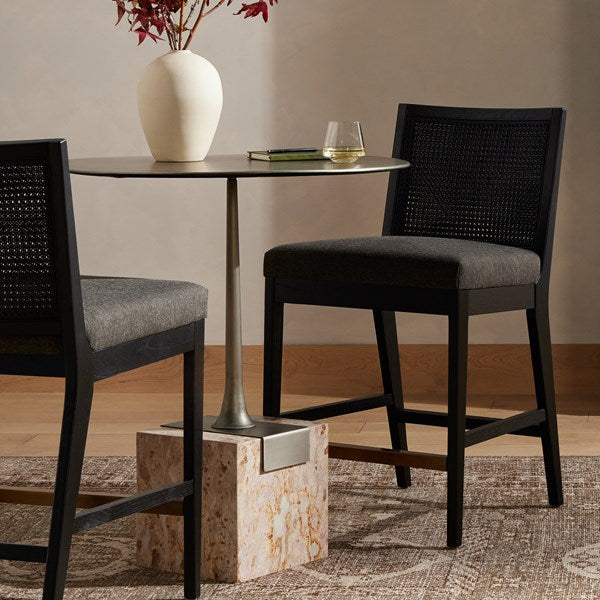 Antonia Armless Dining Stool-Four Hands-FH-229202-004-Stools & OttomansCounter Stool-Solid Parawood-10-France and Son