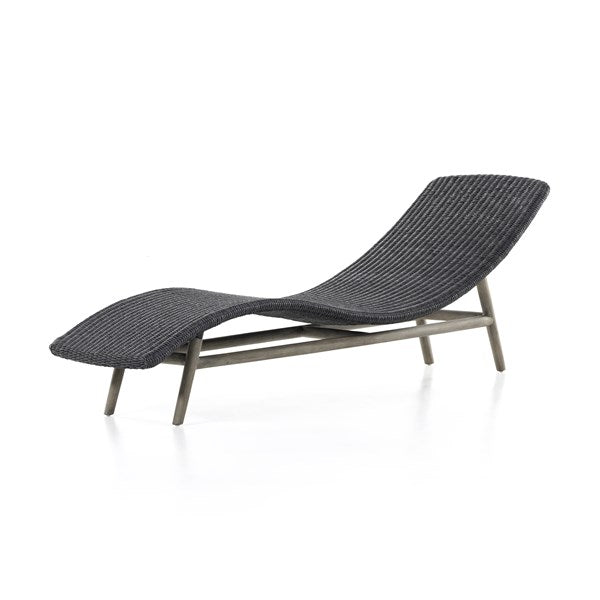 Portia Outdoor Chaise Lounge-Four Hands-FH-229227-003-Outdoor ChaisesCoal-1-France and Son