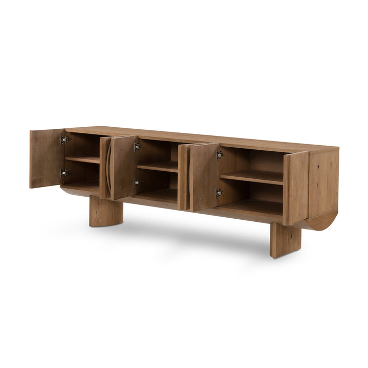 Pickford Media Console-Dusted Oak Veneer-Four Hands-FH-229264-001-Media Storage / TV Stands-4-France and Son