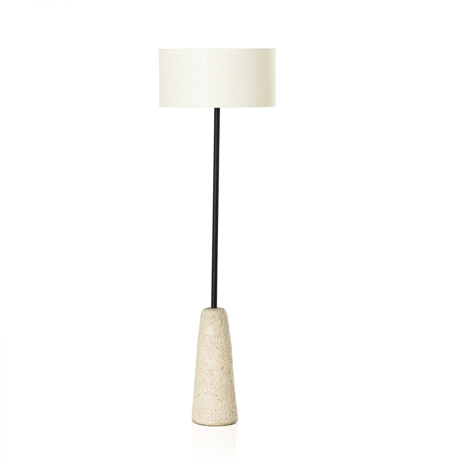 Wren Floor Lamp - Reactive White Glaze-Four Hands-FH-229282-002-Floor Lamps-1-France and Son