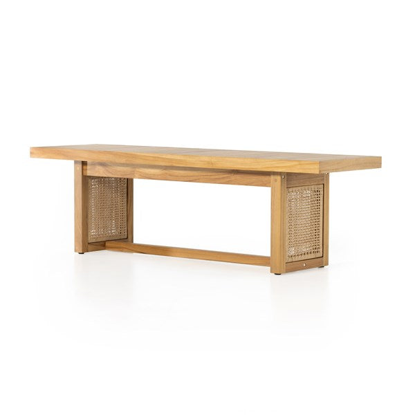 Merit Outdoor Dining Bench - 64" - Natural-Four Hands-FH-229409-001-Benches-1-France and Son