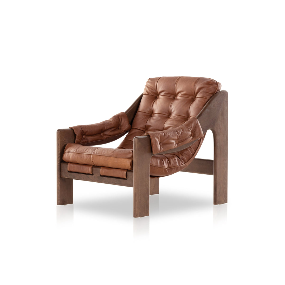 Halston Chair-Four Hands-FH-229488-002-Lounge ChairsHeirloom Sienna with Terra Brown Ash-without Ottoman-10-France and Son