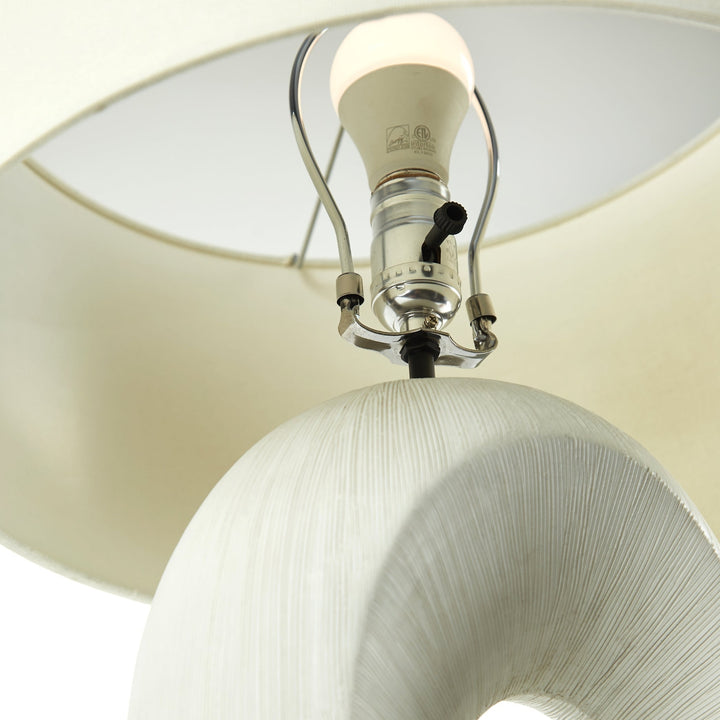 Komi Table Lamp - Textured Matte White-Four Hands-FH-229616-001-Table Lamps-3-France and Son