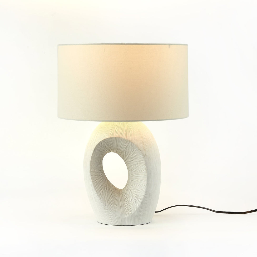 Komi Table Lamp - Textured Matte White-Four Hands-FH-229616-001-Table Lamps-4-France and Son