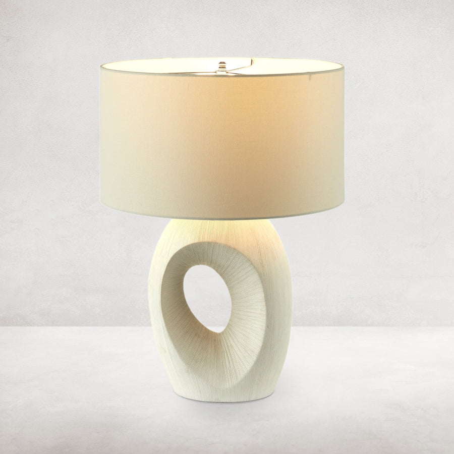 Komi Table Lamp - Textured Matte White-Four Hands-FH-229616-001-Table Lamps-1-France and Son