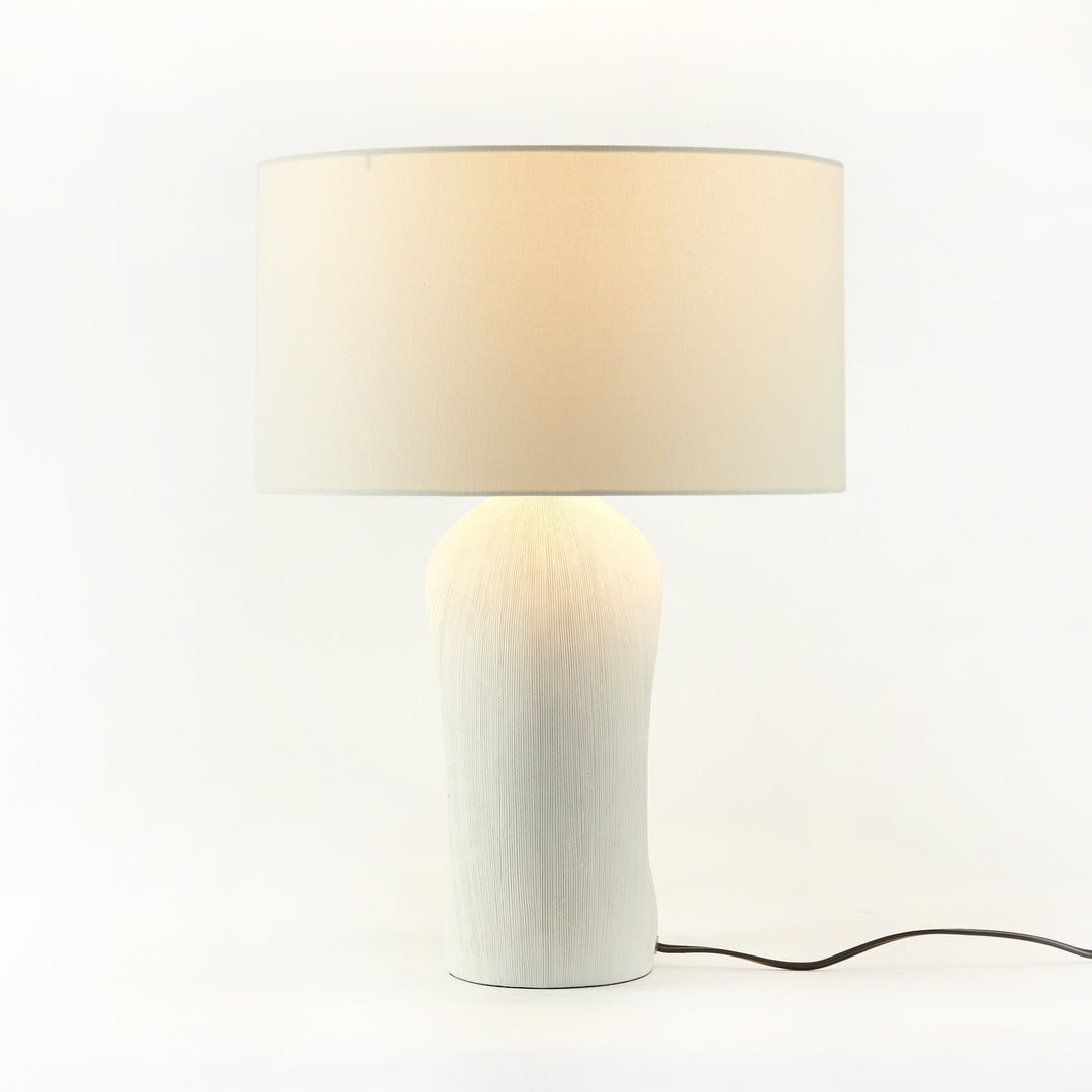 Komi Table Lamp - Textured Matte White-Four Hands-FH-229616-001-Table Lamps-5-France and Son
