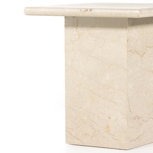 Arum End Table - Cream Marble-Four Hands-FH-229632-001-Side Tables-3-France and Son