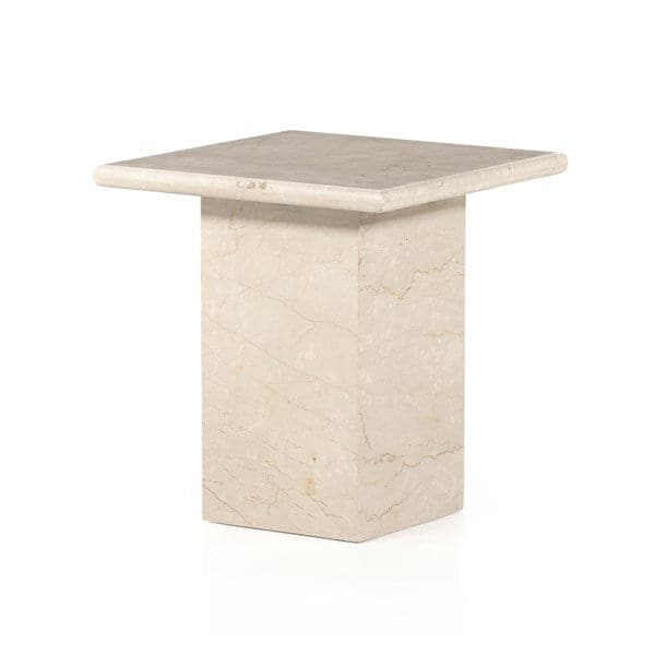 Arum End Table - Cream Marble-Four Hands-FH-229632-001-Side Tables-1-France and Son