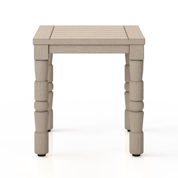 Waller Outdoor End Table-Four Hands-FH-229636-001-Outdoor Side TablesWashed Brown-3-France and Son