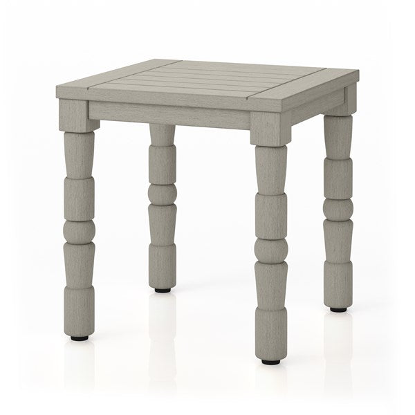 Waller Outdoor End Table-Four Hands-FH-229636-002-Outdoor Side TablesWeathered Grey-4-France and Son
