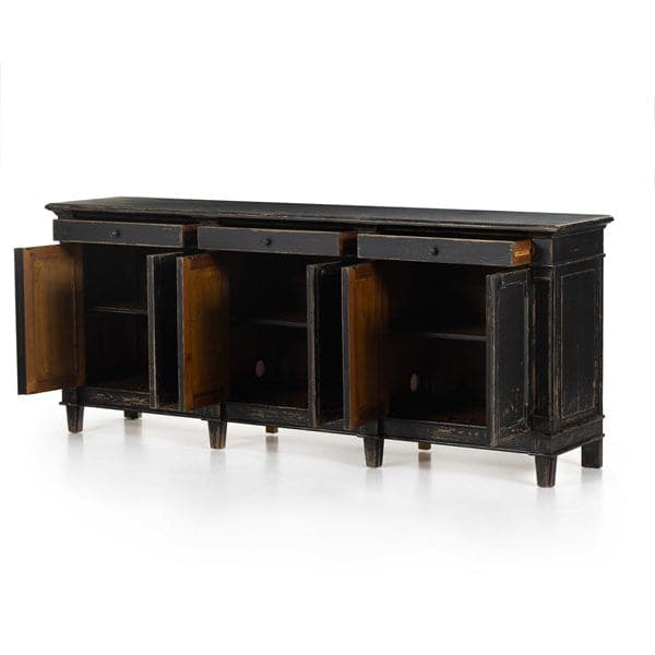 Marjorie Sideboard - Distressed Black-Four Hands-FH-229927-001-Sideboards & Credenzas-4-France and Son
