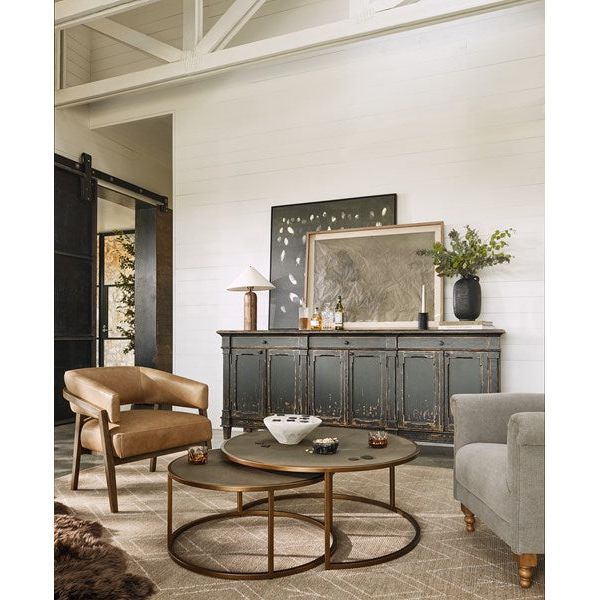 Marjorie Sideboard - Distressed Black-Four Hands-FH-229927-001-Sideboards & Credenzas-2-France and Son