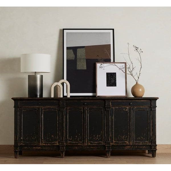 Marjorie Sideboard - Distressed Black-Four Hands-FH-229927-001-Sideboards & Credenzas-3-France and Son