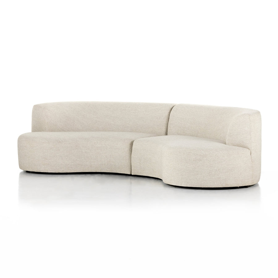 Opal Outdoor 2-Pc Sectional-Four Hands-FH-230044-001-Outdoor LoungeCurved-1-France and Son
