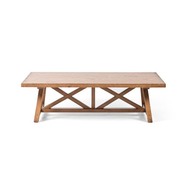 Trellis Coffee Table-Waxed Pine-Four Hands-FH-230062-001-Coffee Tables-4-France and Son