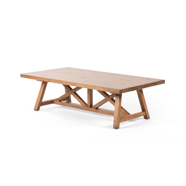 Trellis Coffee Table-Waxed Pine-Four Hands-FH-230062-001-Coffee Tables-1-France and Son