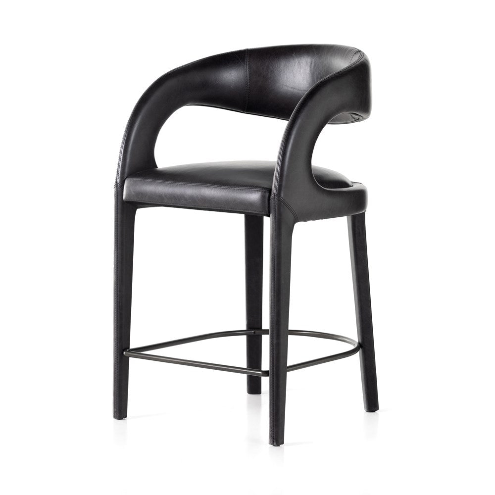Hawkins Stool-Four Hands-FH-230067-016-Bar StoolsSonoma Black-Counter-3-France and Son