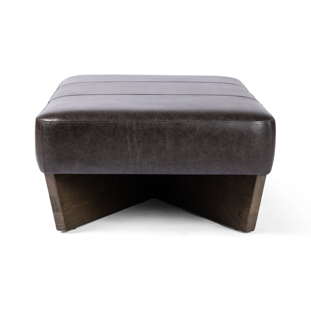 Chaz Ottoman-Four Hands-FH-230398-006-Stools & OttomansSmall-Alcala Graphite-20-France and Son