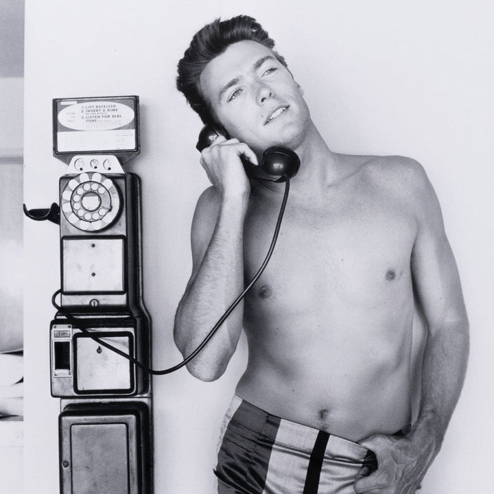 Clint Eastwood Takes A Call By Getty Images-Four Hands-FH-230353-003-Wall Art24X24"-6-France and Son
