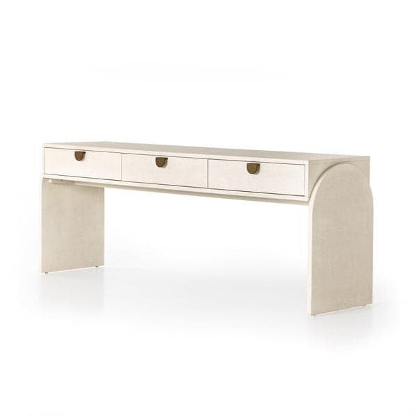 Console Tables Portia Console Table - Ivory Painted Linen