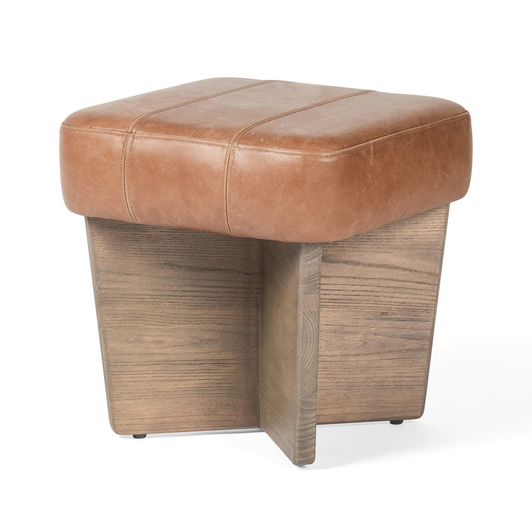 Chaz Ottoman-Four Hands-FH-230398-007-Stools & OttomansSmall-Palermo Cognac-8-France and Son