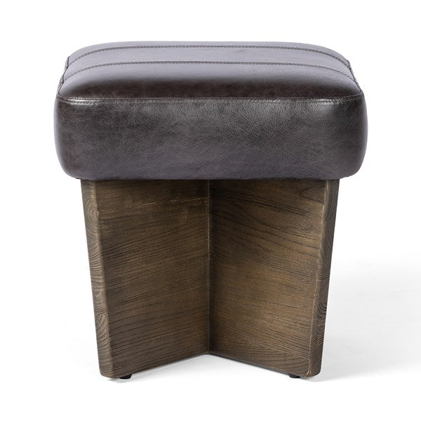 Chaz Ottoman-Four Hands-FH-230398-006-Stools & OttomansSmall-Alcala Graphite-24-France and Son