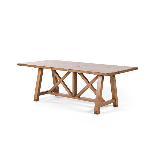 Trellis 84" Dining Table-Waxed Pine-Four Hands-FH-230710-001-Dining Tables-1-France and Son