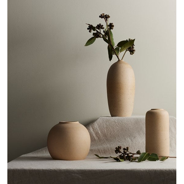 Evalia Tall Vase-Light Grey Matte Ceramc-Four Hands-FH-231137-002-VasesGrey-8-France and Son