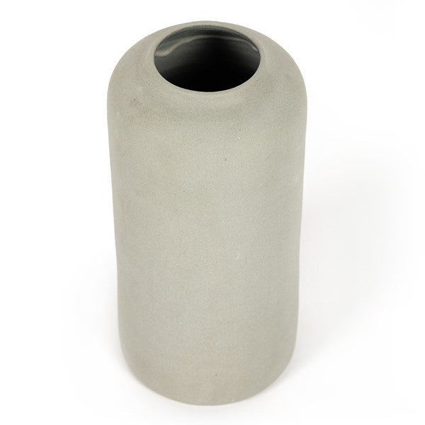 Evalia Tall Vase-Light Grey Matte Ceramc-Four Hands-FH-231137-002-VasesGrey-4-France and Son