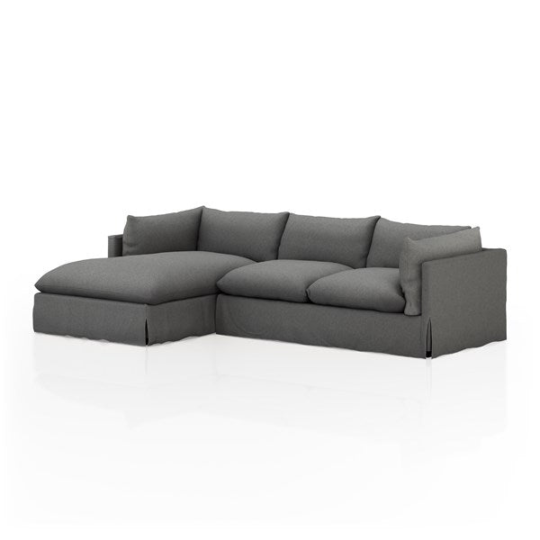 Habitat 2 - PC Sectional-Four Hands-FH-231278-001-SectionalsLAF Chaise - 112"-Fallon Charcoal-1-France and Son