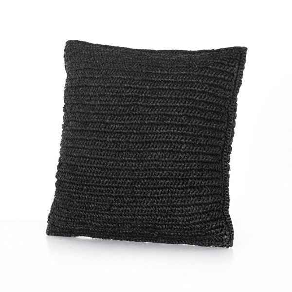 Woven Palm Pillow-Four Hands-FH-231459-002-Pillows20X20"-Black Palm Leaf-5-France and Son