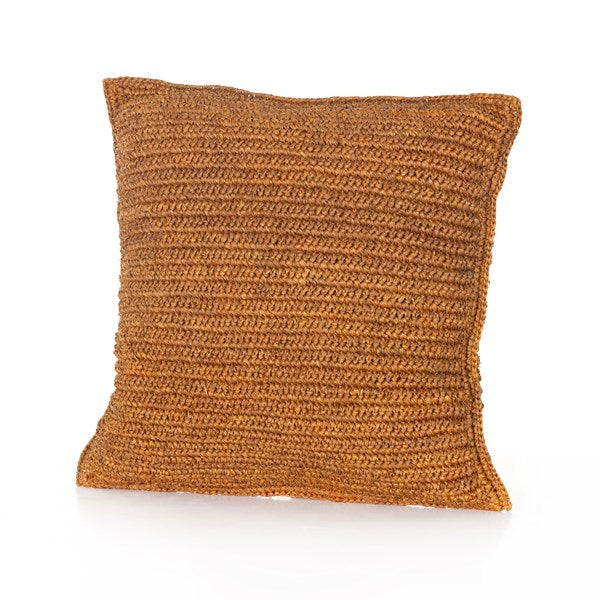 Woven Palm Pillow-Four Hands-FH-231459-003-Pillows20X20"-Rust Palm Leaf-4-France and Son