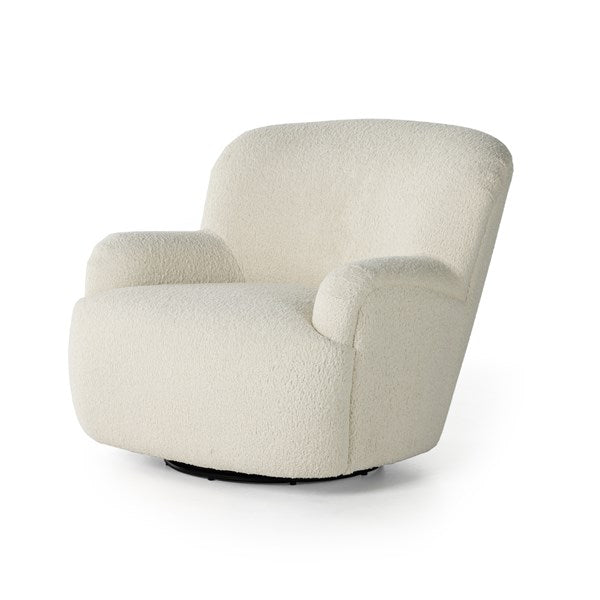 Kadon Swivel Chair-Four Hands-FH-231717-002-Lounge ChairsSheepskin Natural-1-France and Son