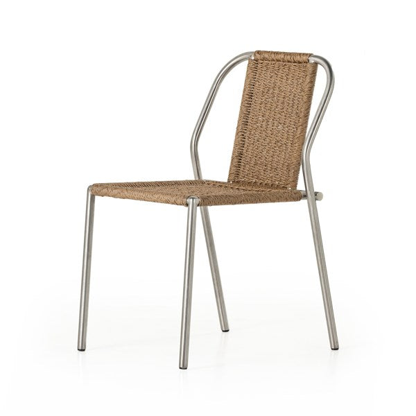Moss Outdoor Dining Chair-Stainless-Four Hands-FH-231937-001-Dining Chairs-1-France and Son