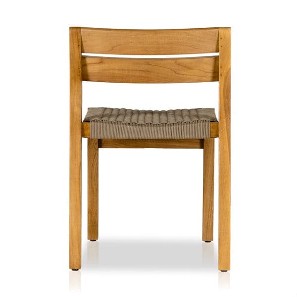 Egan Outdoor Dining Chair-Natural Teak-Four Hands-FH-231941-001-Outdoor Dining Chairs-3-France and Son