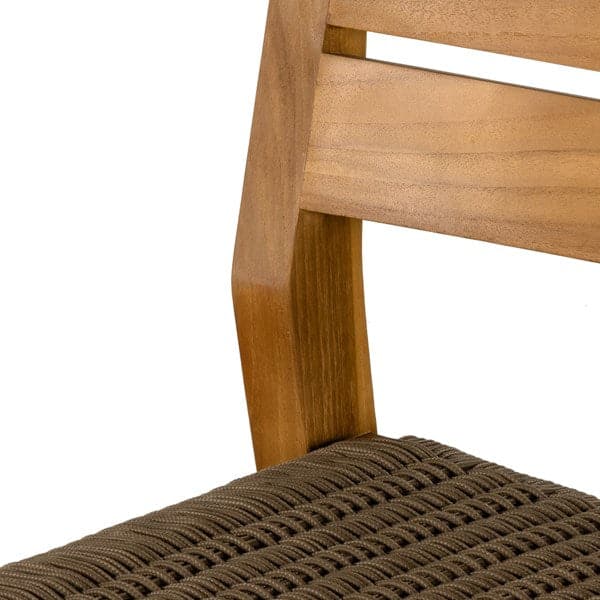 Egan Outdoor Dining Chair-Natural Teak-Four Hands-FH-231941-001-Outdoor Dining Chairs-4-France and Son