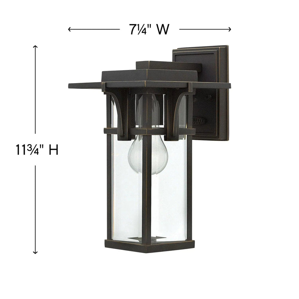 Outdoor Manhattan - Small Wall Mount Lantern-Hinkley Lighting-HINKLEY-2320OZ-Outdoor Wall Sconces-2-France and Son