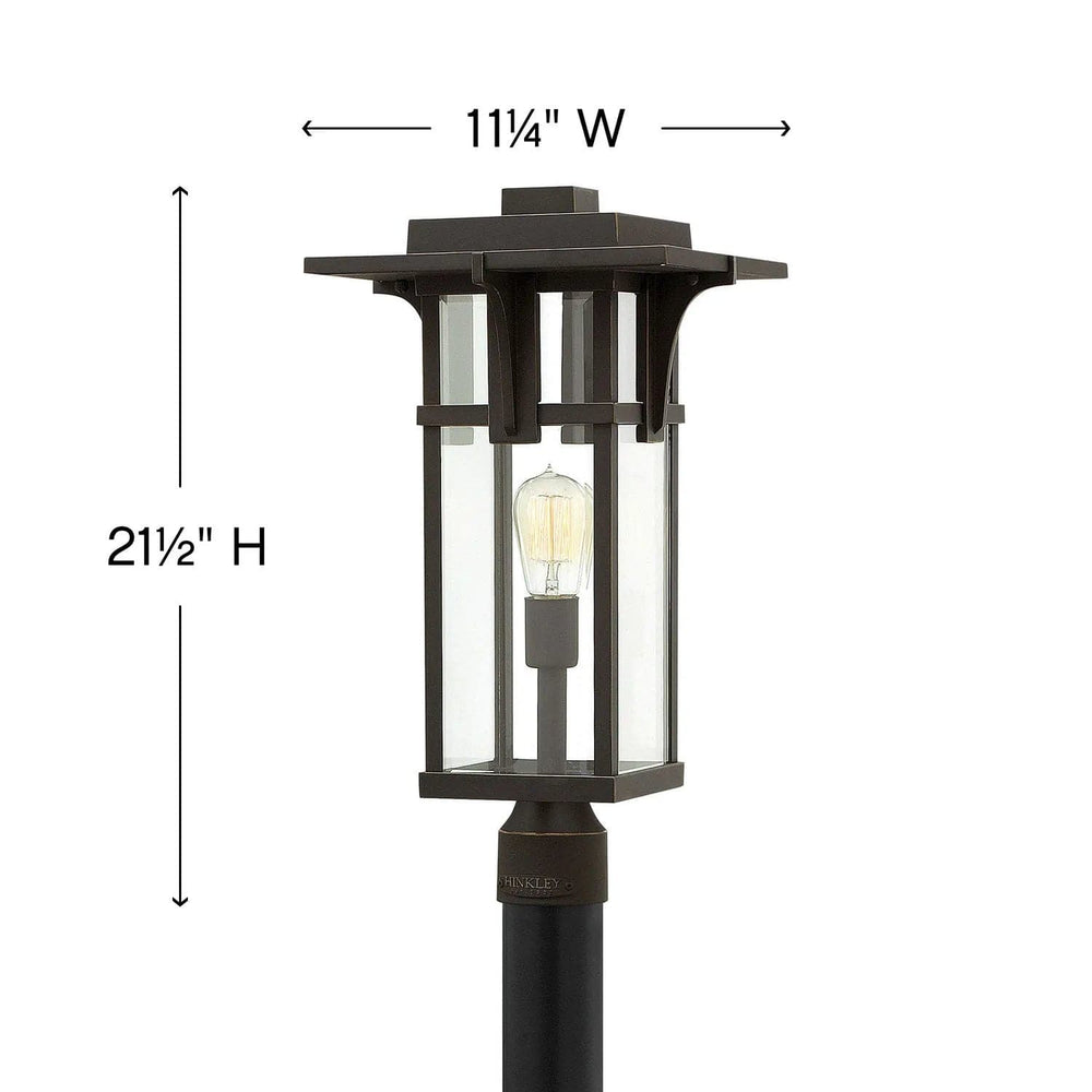 Outdoor Manhattan - Large Post Top or Pier Mount Lantern-Hinkley Lighting-HINKLEY-2231OZ-Outdoor Post LanternsEtched Seedy-3-France and Son